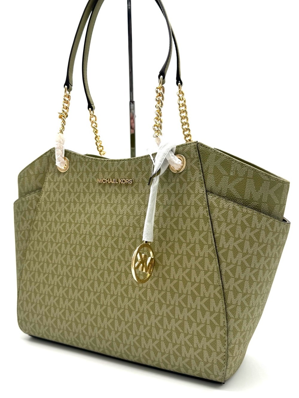 Michael Kors Jet Set Large Signature Logo Shoulder Bag - Oregano